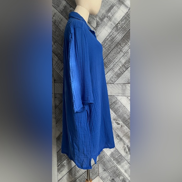 MICHAEL STARS NWOT CECILY DOUBLE GAUZE SHIRT DRESS - Picture 5 of 10